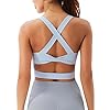 Sports Bras for Women Criss-Cross Back Padded Workout Tank Tops Medium Support Crop Tops for Women