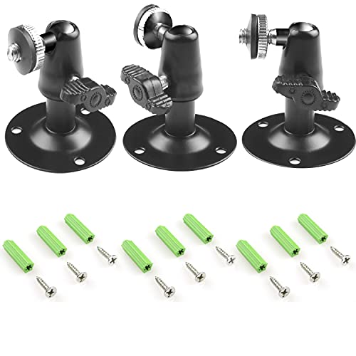 Camera Bracket Mount 3 Pcs Security Wall Mount For Oculus Sensor Arlo, Arlo Pro,Metal Security Camera Bracket Outdoor Indoor Oculus Rift Mount Bracket 360° Rotation 1/4" Screw Camera Wall Mounts Cctv #TOP1