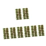 SEWACC 8 Cajas cobertizo de Hierba mechón de Hierba de Paisaje de Juego Modelo de césped estático Artificial Grass maquetas construccion Césped Artificial Adorno de Fiesta Hierba simulada