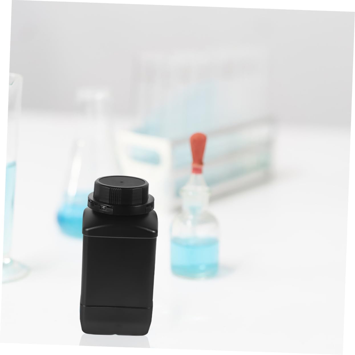 Alipis 3pcs Wide Mouth Laboratory Sample Bottles Large Capacity Reagent Bottles Pe Material Light Protection