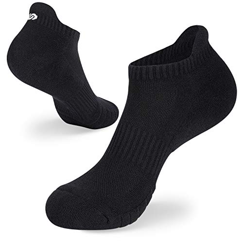 coskefy Sports Ankle Socks Thick Cushion Cotton Low Cut Running Athletic Socks for Men Women (6 Pairs)