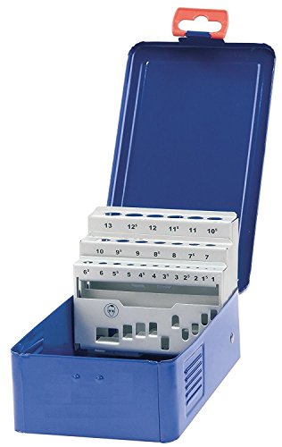 Bohrcraft Metalen cassette M 13, leeg, 25-delig voor HSS-spiraalboren 338, 1 stuk, donkerblauw, 00801520025