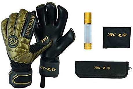 Miniatura 2 de K-LO Fingersave - Guantes de portero de fútbol, agarre de precisión extra, corte híbrido de látex alemán, interior de gel de silicona,