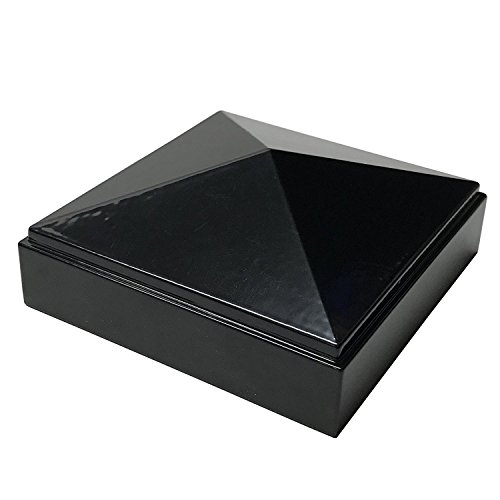 3" x 3" Aluminium Pyramid Post Cap for Metal Posts - Pressure Fit - Black