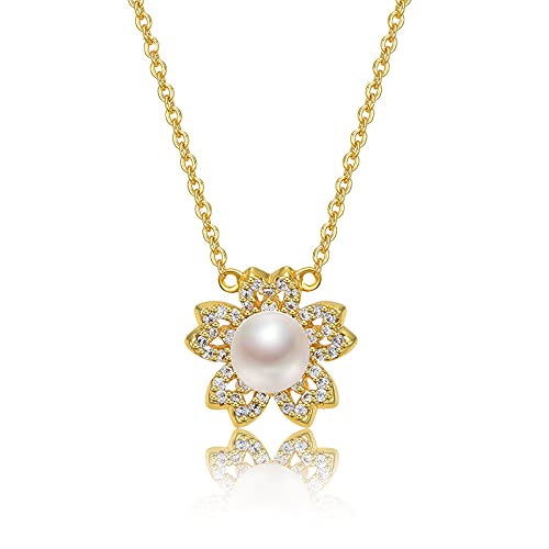 Colliers en perles de culture véritables 6-7mm, chaîne pendentif goutte d'eau douce pour femme
