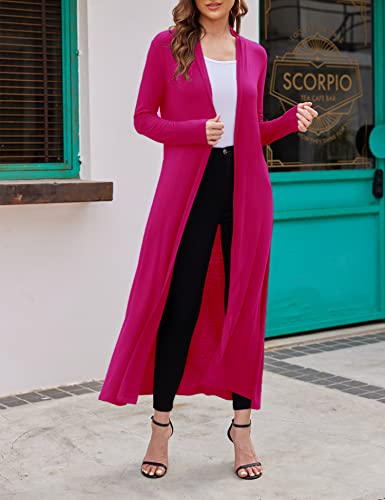 Image of Bluetime Women Floor Length Open Front Cardigan