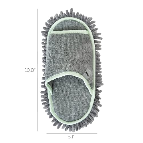 Vigar - Rengo Microfibre Slippers Pack 2 Units - Slippers Microfiber Floor Cleaning - Washable Detachable Mop Slipper, Turquoise2