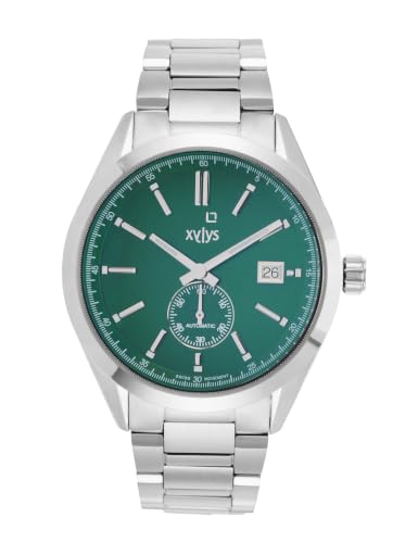 Image of Xylys Analog Green Dial Stainless Steel Strap Watch for Men