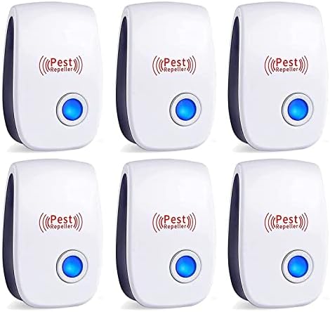 XVEN Ultrasonic Pe st Repeller-6 Pack,for Living Room, Garage, Warehouse, Office, Hotel (White)