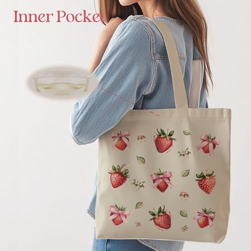 Bolso Tote Estético para Mujer Mediano con Bolsillo Interior miniatura 5