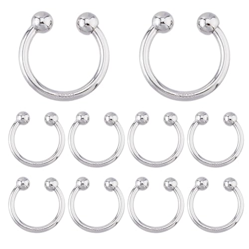 SUPERFINDINGS Fermoirs de Bikini en Alliage en Forme de U 10s Anneaux de Vêtement Attaches de...