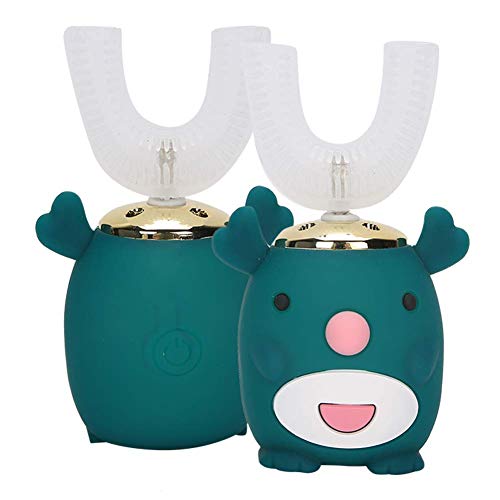 Elektrische zahnbürste kinder, U-förmige automatische Zahnbürste für Kinder, 5 Gang Autobrush Reinigungsmodus, essbare weiche Borsten zahnbürste kinder 360 grad für Kleinkinder entwickelt – Bild 7