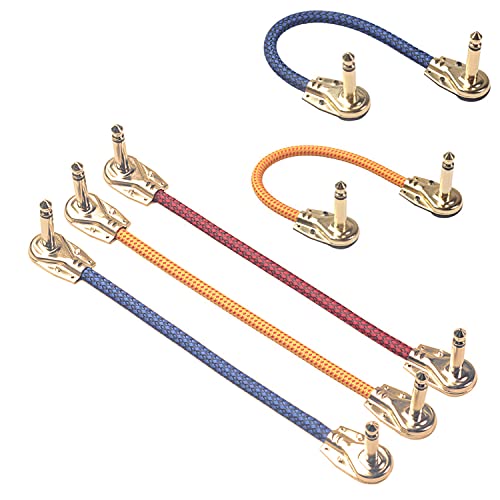 Conector plano pancake 6.35mm ángulo 90° dorado 2 pcs miniatura 6