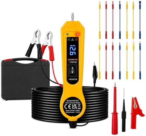ATOBLIN Automotive Test Light Probe Kit, 3-36V DC Power Circuit Probe Tester with Voltmeter, Auto Electrical Voltage Fuse Continuity Tester Tool with Black Carrying Case