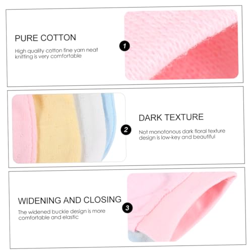 4pairs Gloves of Soft Cotton Mittens for Scratch Resistant Gloves Easy Tieback Design3