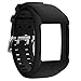 MOTONG Silicone Replacement Wrist Band Strap for Polar M600 (Silicone Black)