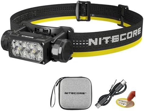 Nitecore HC65 UHE Headlamp, 2000 Lumen Max Heavy Duty Metal, USB-...