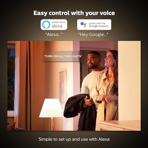 Philips Hue Argenta White and Colour Ambiance Smart 4X Ceiling Spotlight Plate LED (GU10) with Bluetooth, Aluminium, Works with Alexa, Google Assistant and Apple HomeKit, 5 Piece Set