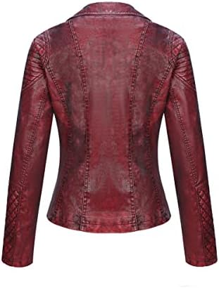 Bellivera Women's Faux Leather Casual Jacket 2025 Spring Trendy Motorcycle Outfits Lightweight Classic Coat