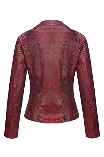 Bellivera Women's Faux Leather Casual Jacket 2025 Spring Trendy Motorcycle Outfits Lightweight Classic Coat