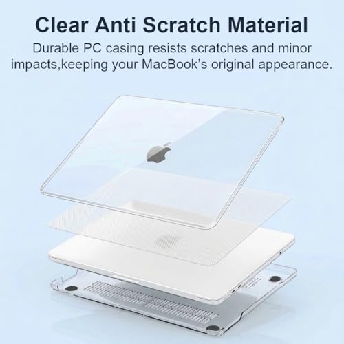 Image of Verilux Compatible with 2026 MacBook Neo Case 13 inch Mac Laptop A3404, Clear PC Laptop Case Anti-Scratch Protective, Ventilated Snap-on Fashion Cover with Front & Back Cover