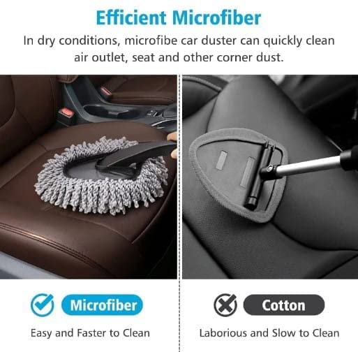 Image of Flexible Car Duster, Microfiber Flexible Car Duster Car Wash| Dry /Wet Home, Kitchen, BZ Office Cleaning Brush with Expandable Handle (Medium)