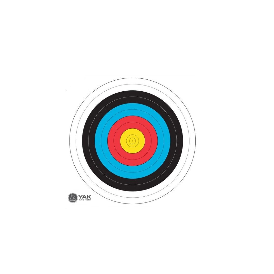 YAK Archery Lot de 8 cibles de tir à l'arc – 3 tailles (80, 60, 40) avec 4 clous ASES – Résistant aux intempéries et durable