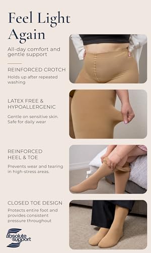 Image of Compression Pantyhose for Women 20-30mmHg - Varicose Veins and Swelling - A204