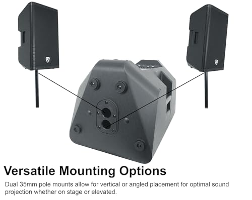 Image of Rockville DX12 12 inch Active Powered DJ PA Speaker with 2-Channel Mixer