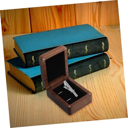 Caja de madera para gemelos y clips de corbata para regalo de cumpleaños masculino 8