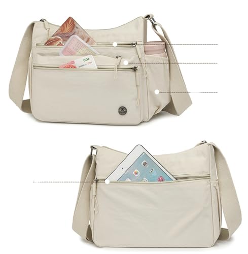 Slouchy Nylon Hobo Bags Women Trendy Multiple Pockets Crossbody Purse Underarm Shoulder Hobo Bag Satchel Tote Handbag4