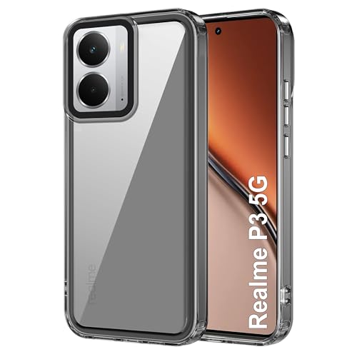 Image of amazon basics Back Case Cover for Realme P3 5G | Compatible for Realme P3 5G Back Cover | Case Cover with Camera Protection | (TPU + PC | Translucent Black)