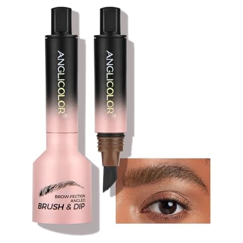 Anglicolor Liquid Microblading Eyebrow Pen,Square Angled Eyebrow Brush Hair-Like Strokes Easy To Color Long Lasting Quick Drying Natural Shaping Outlining Filling Brow for Beginners(#05Espresso) Cover