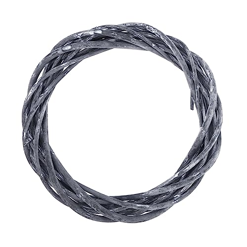 HAMPPLIES Grapevine Wreath Black Decorative Wooden Twig for Craft DIY Decor Hand Woven Natural Rattan Frame for Front Door Wall Holiday Seasonal Decorations