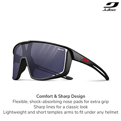 Julbo Fury Performance Sunglasses, Black Frame - Reactiv 0-3 Clear/Smoke Lens #TOP2