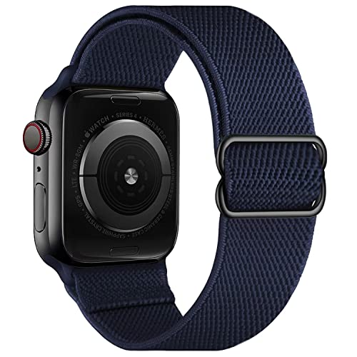 Image of VEMIGON Stretchy Band Compatible with Apple Watch Strap 46mm 45mm 44m 42mm 49mm 41mm 40mm 38mm, Adjustable Nylon Braided Solo Loop for iWatch Series 11 10 9 8 7 6 5 4 3 2 1 SE3 SE2 SE Ultra (No Watch)