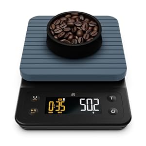 Greater Goods Digital Accurate Coffee Scale for Pour-Over Maker, with Timer for Great French Press and General Kitchen Use, (Stone Blue)