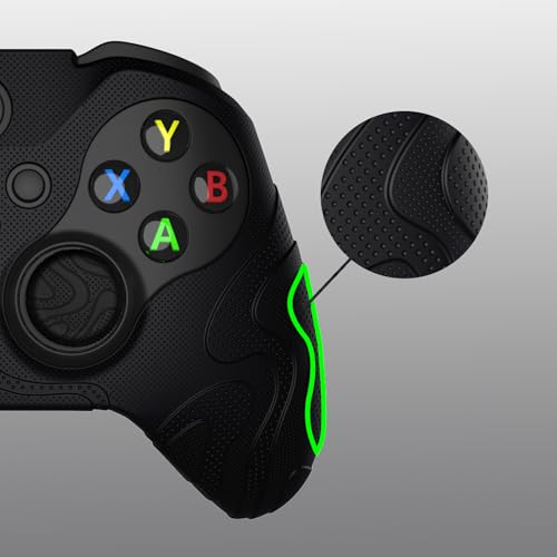 Image of PlayVital Mountain Range Edition Silicone Cover for Xbox Elite Wireless Controller Series 2, Black Anti-Slip Controller Skin for Xbox Elite Series 2 Core with Thumb Grips