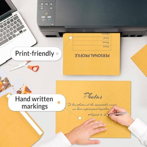 Image of AccuPrints Paper Envelopes with lamination (Pack of 50,Yellow,A4 Size)