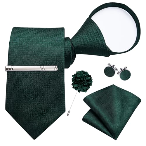 Image of DiBanGu Silk Zipper Ties for Men, Formal Pre-tied Necktie | Adjustable Tie,6PCS,Various Design Styles,Jacquard Woven,Skin-friendly,Practical Gift,Great for Wedding Party,Business Formal