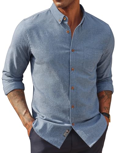 PJ PAUL JONES Men's Classic Fit Linen-Cotton Shirt
