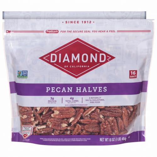 Diamond of California Pecan Halves, 16oz - 1 Count (Pack of 2)