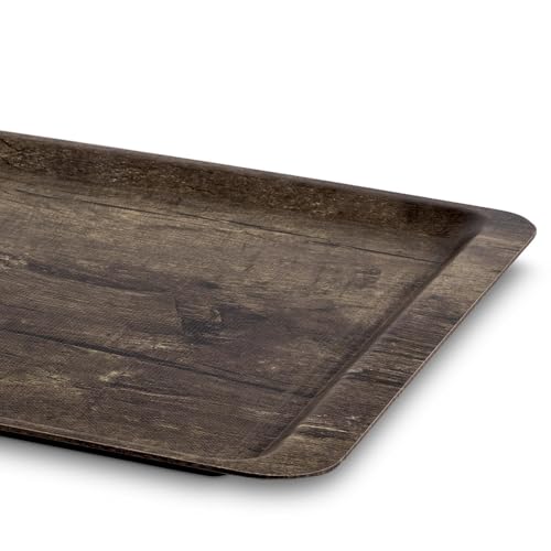 Image of Freelance Nature Kraft Serving Tray Antique Pine, 43x61 cm, Rectangle, Non-Slip Surface, Decorative Anti-Skid Kitchen & Dining /Coffee Table Trays for Breakfast /Food /Tea - Brown, Made in Europe