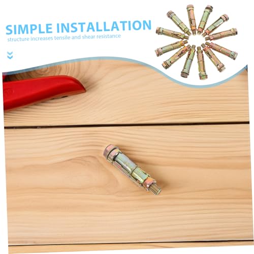 iplusmile 12pcs Heavy Duty Expansion Shield Anchors for Concrete Brick and Wall Construction Metal Fasteners for Renovation Projects - Image 8