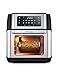 Innsky IS-AF002 (10 L, 1500 W, Mini Horno, freidora de Aire Caliente 10 en 1 con Pantalla LED Digital, deshidratador de Frutas, Barbacoa, 6 Accesorios y Libro de Recetas, Acero Inoxidable), 18/8