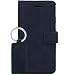 Produktbild SURAZO Premium Vintage Ledertasche Schutzhülle Wallet Case aus Echtesleder Standfunktion Nubukleder Farbe Blau für Huawei Y7 (5,50 Zoll)