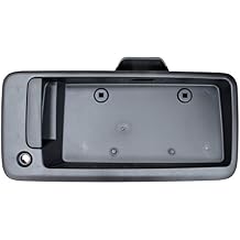 PT Auto Warehouse GM-3906A-TG - Cargo Back Door License Bracket Holder Handle, Textured Black Replaces 23489985, 25989400