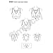 Simplicity US8560A Lined Women's Sports Bra Sewing Patterns, Sizes 30A-44G , Black