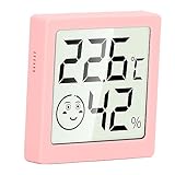 Raumthermometer und Luftfeuchtigkeitsmesser, Haushalts-Mini-Digitalthermometer, Hygrometer, Hohe Genauigkeit, Rosa, Raumthermometer und (PINK)