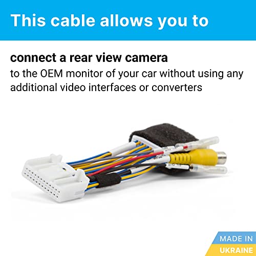 Germes Lab. Rear View Camera Connection Cable Compatible With Cars With Medianav Monitor #TOP7